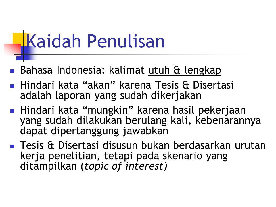 Kaidah Penulisan Bahasa Indonesia: kalimat utuh & lengkap
