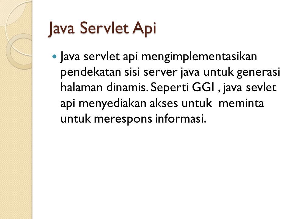 Java Servlet Api