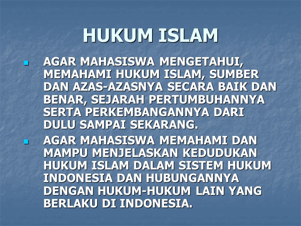 HUKUM ISLAM