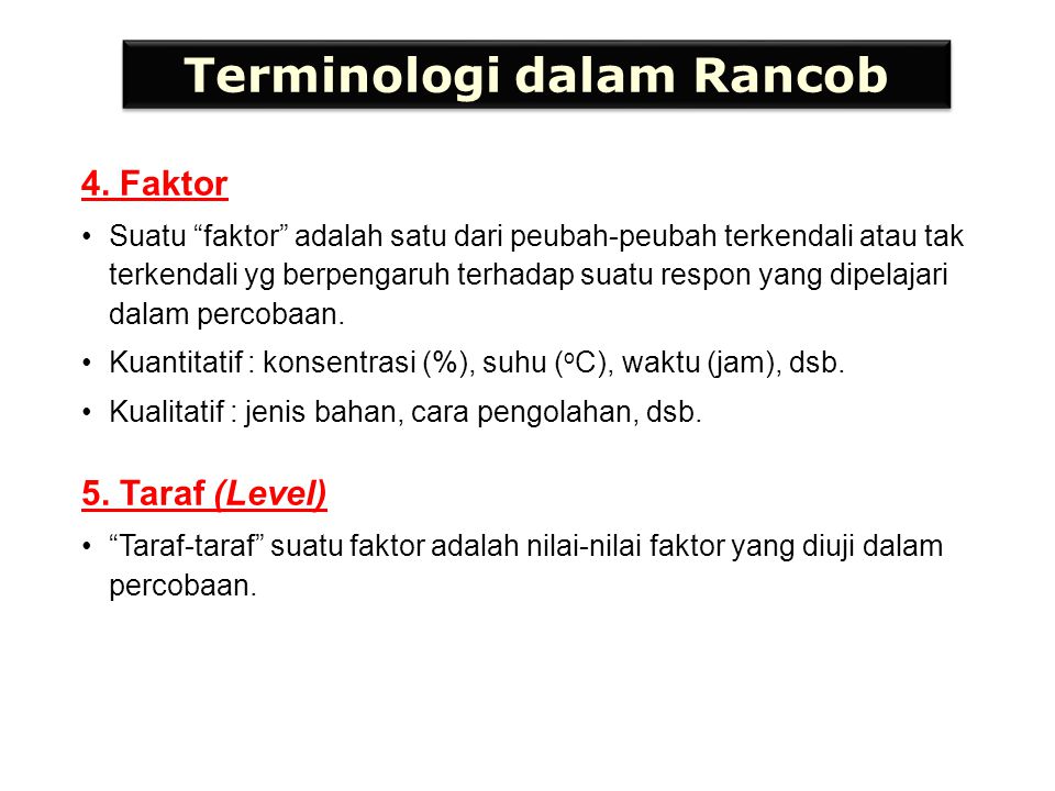 Terminologi dalam Rancob