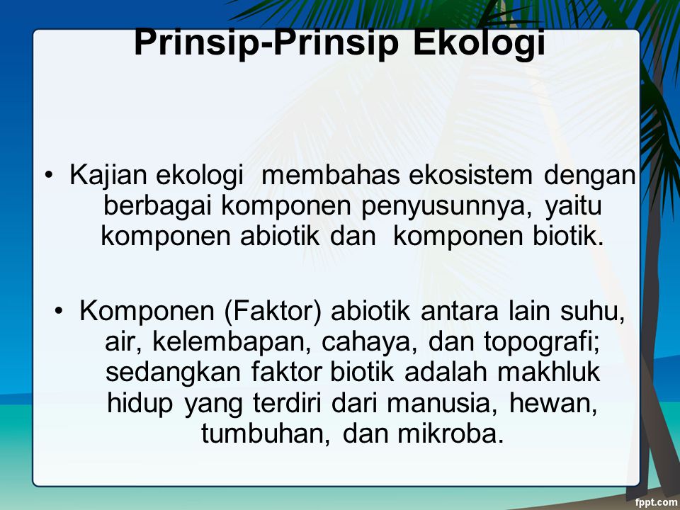 Prinsip-Prinsip Ekologi
