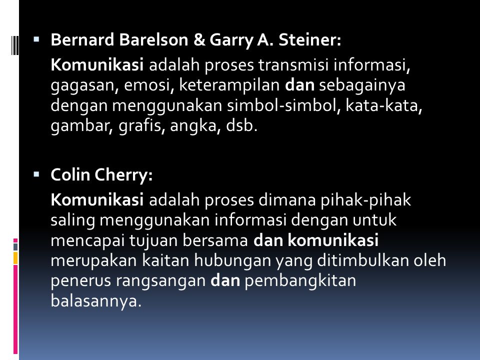 Bernard Barelson & Garry A. Steiner: