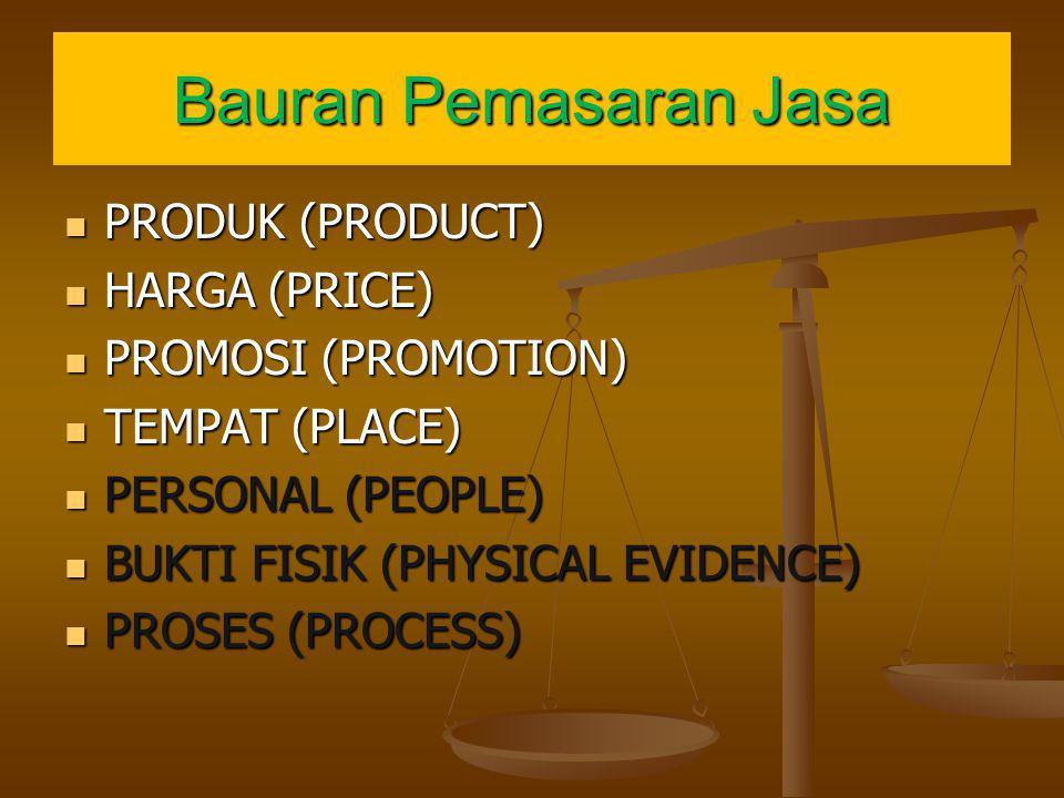 Bauran Pemasaran Jasa PRODUK (PRODUCT) HARGA (PRICE)