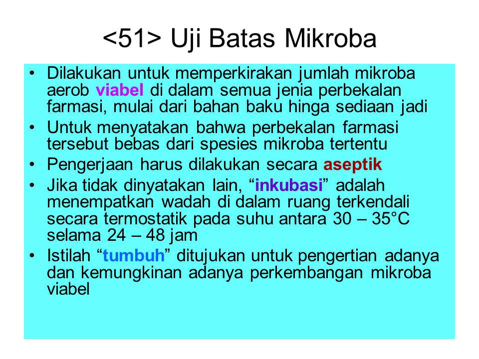 <51> Uji Batas Mikroba