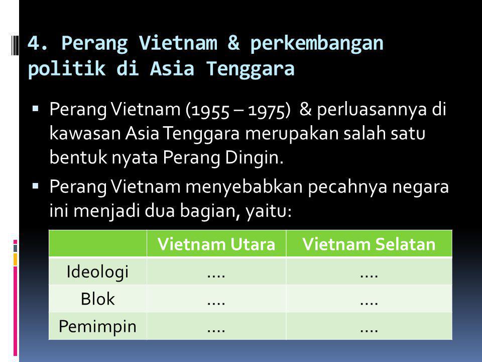 4. Perang Vietnam & perkembangan politik di Asia Tenggara