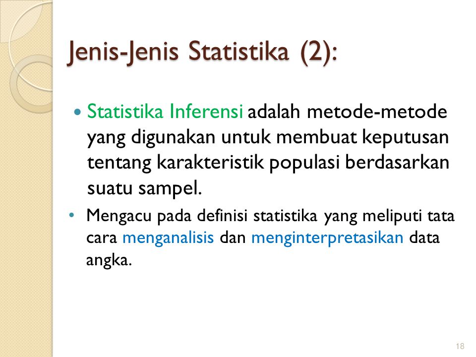 Jenis-Jenis Statistika (2):