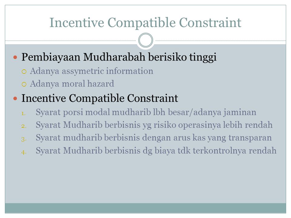 Incentive Compatible Constraint