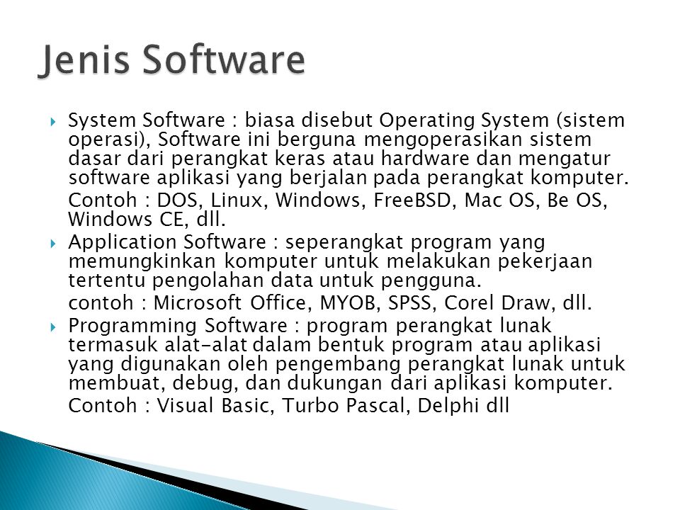 Jenis Software