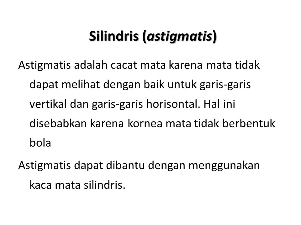 Silindris (astigmatis)