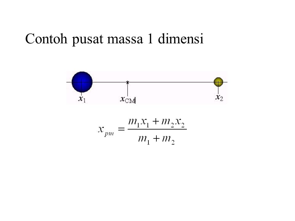 Contoh pusat massa 1 dimensi
