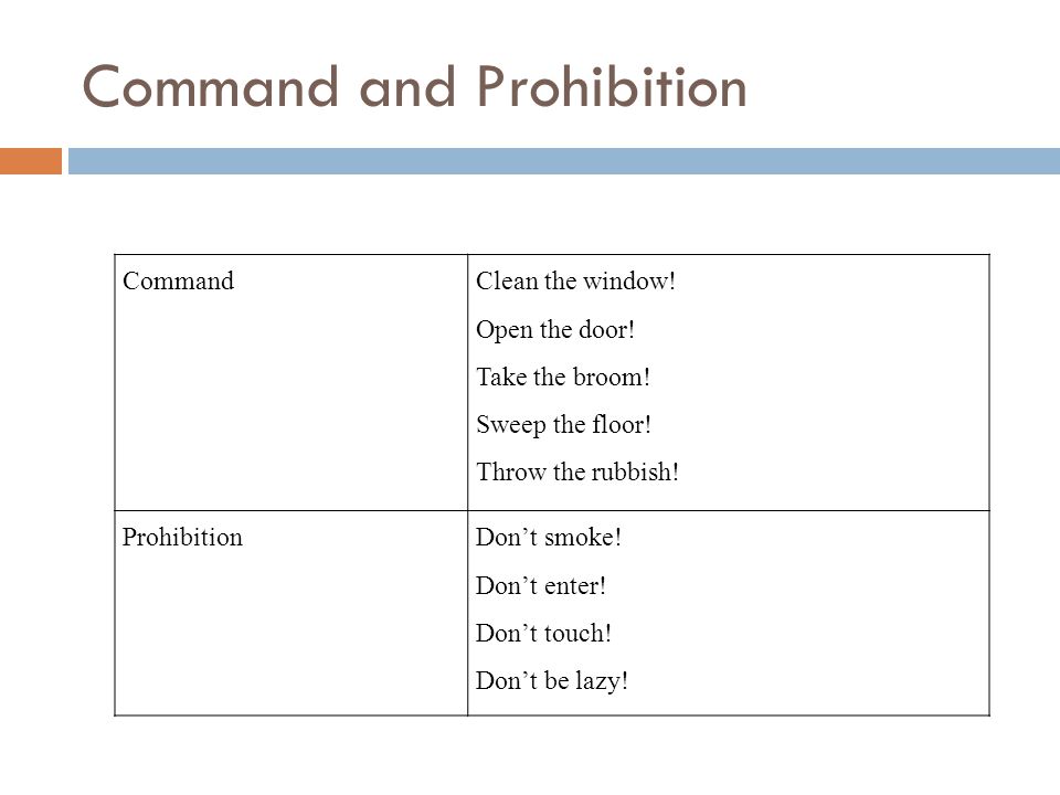 Command and Prohibition