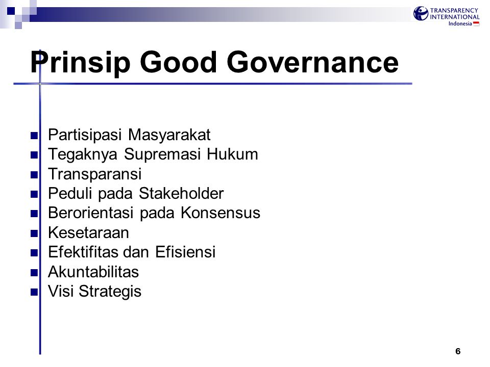 Prinsip Good Governance