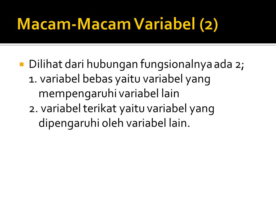 Macam-Macam Variabel (2)