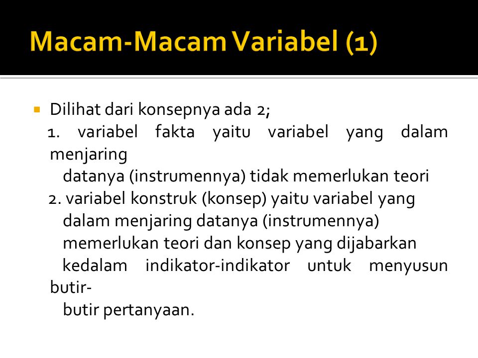 Macam-Macam Variabel (1)