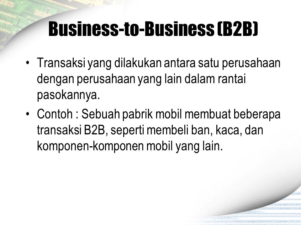 Business-to-Business (B2B)