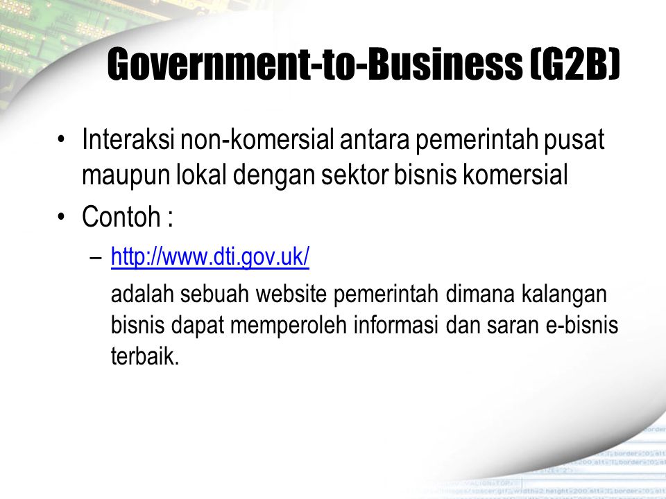 Government-to-Business (G2B)