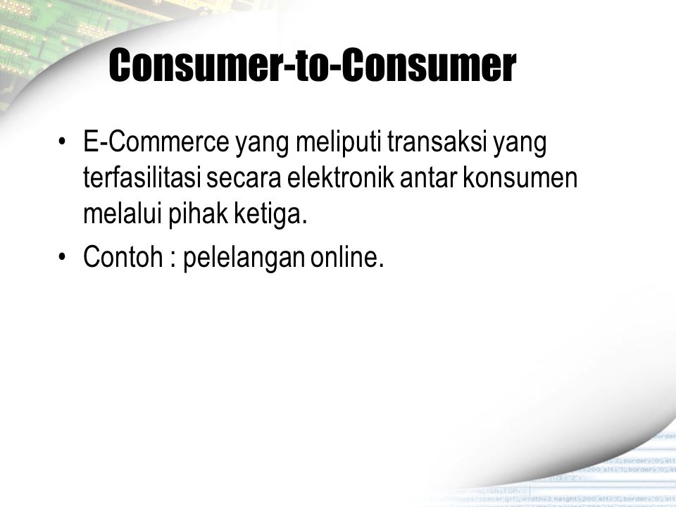 Consumer-to-Consumer