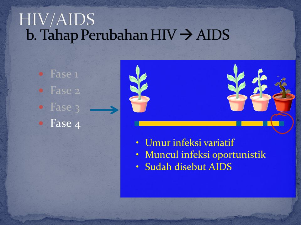 HIV/AIDS b. Tahap Perubahan HIV  AIDS