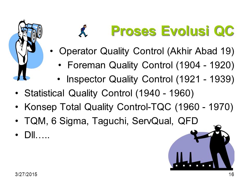Proses Evolusi QC Operator Quality Control (Akhir Abad 19)
