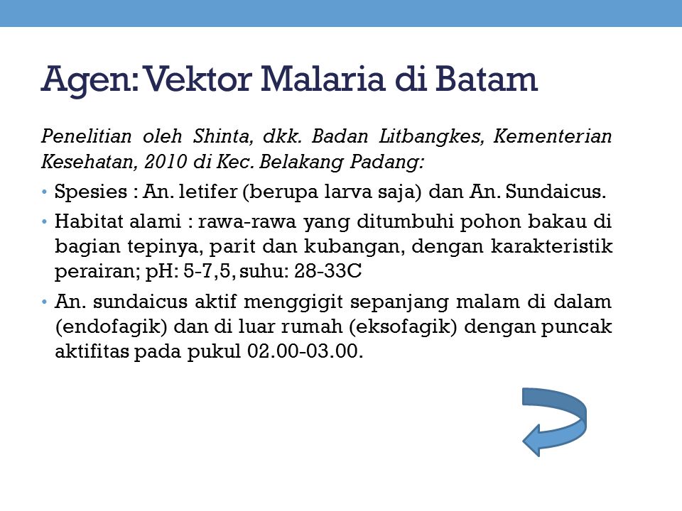 Agen: Vektor Malaria di Batam