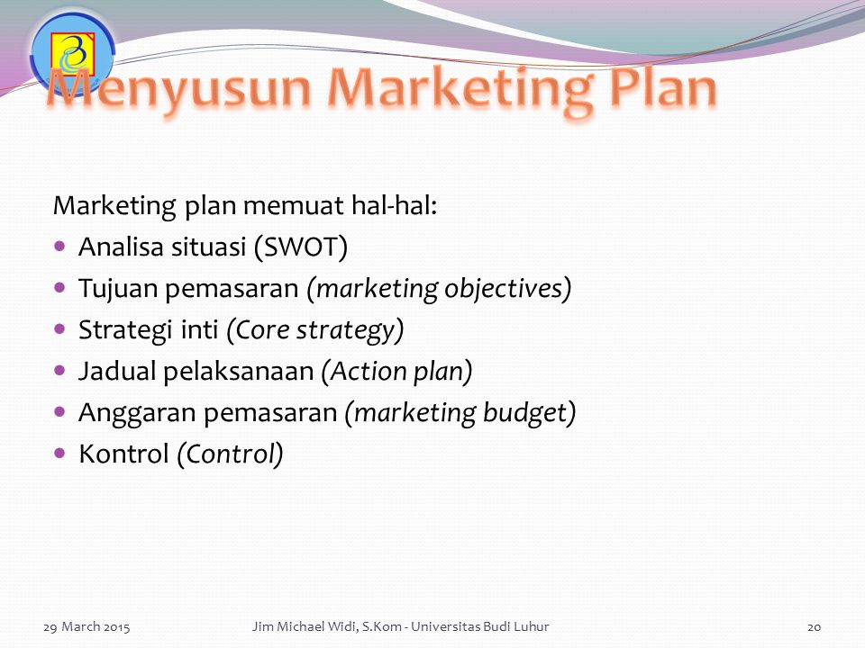 Menyusun Marketing Plan