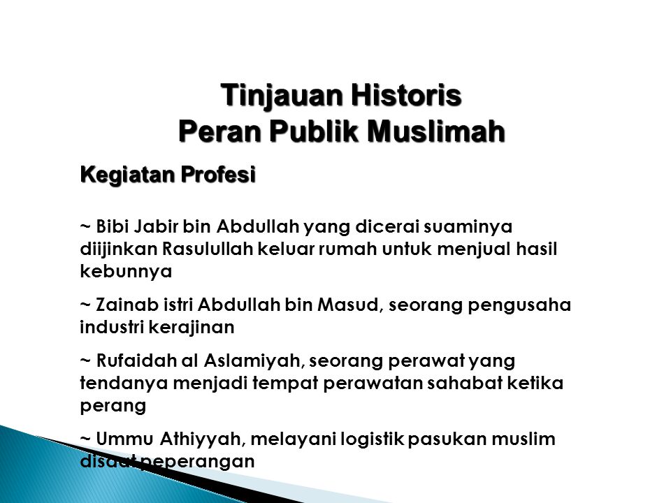 Tinjauan Historis Peran Publik Muslimah