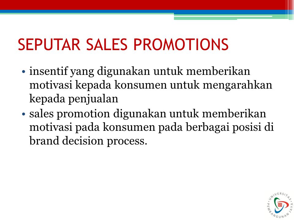 SEPUTAR SALES PROMOTIONS