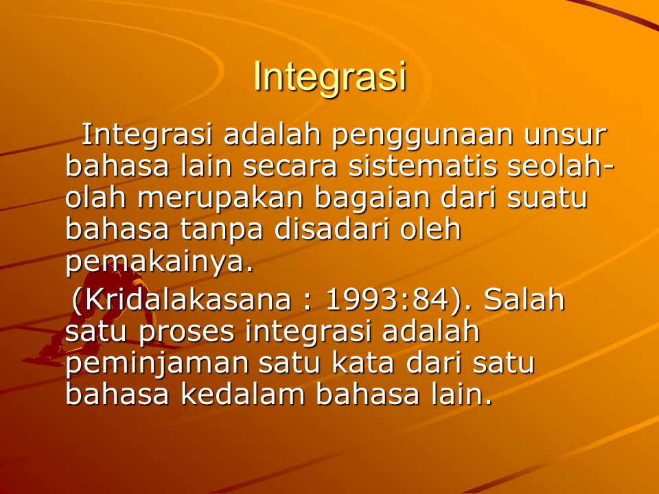 Integrasi
