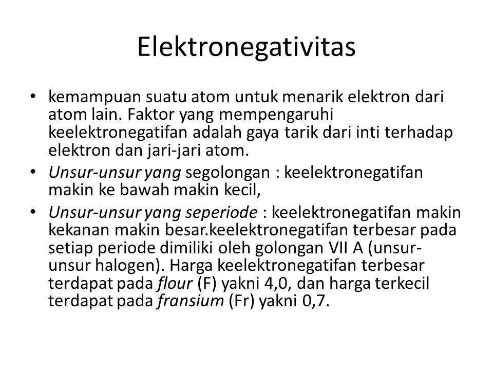 Elektronegativitas