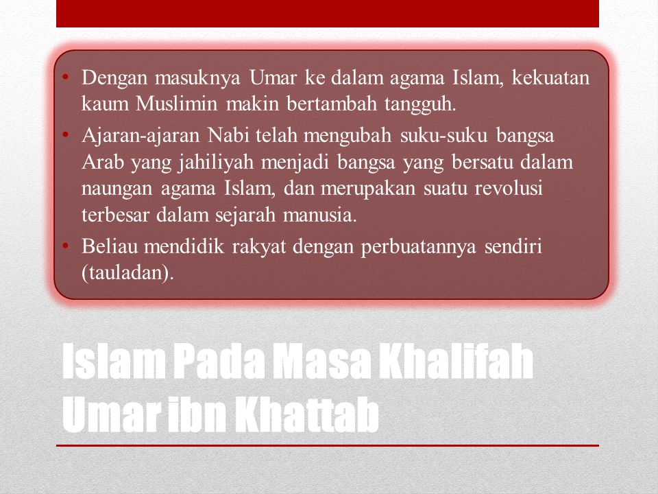 Islam Pada Masa Khalifah Umar ibn Khattab
