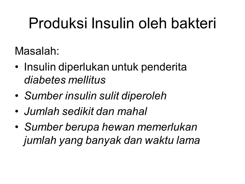 Produksi Insulin oleh bakteri