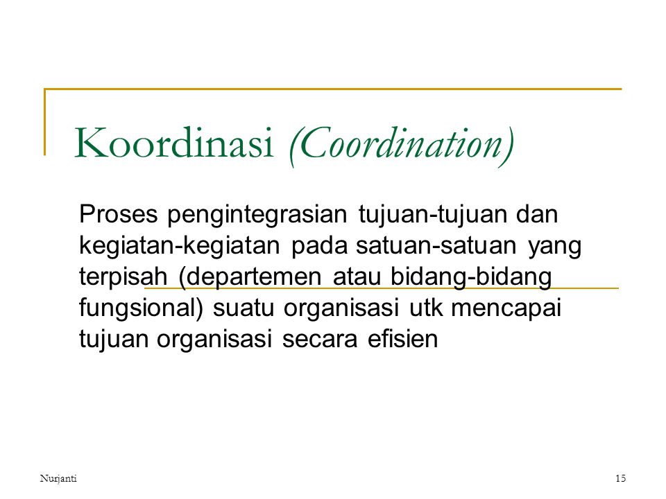 Koordinasi (Coordination)