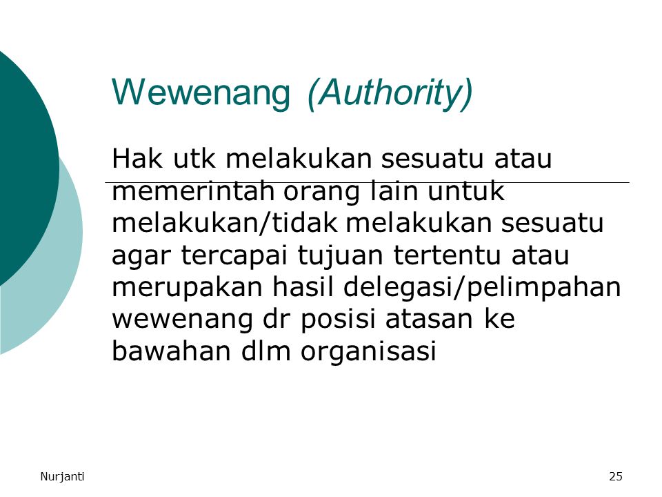 Wewenang (Authority)