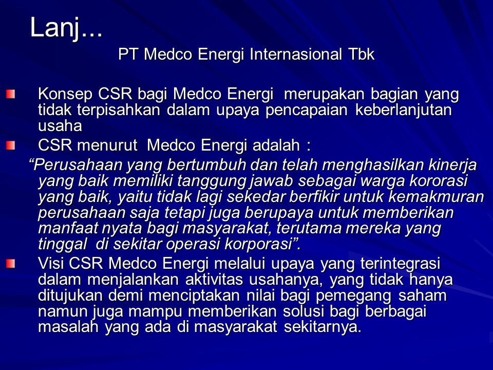 PT Medco Energi Internasional Tbk