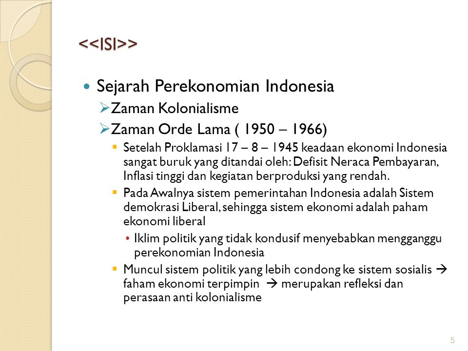 Sejarah Perekonomian Indonesia