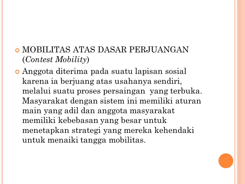 MOBILITAS ATAS DASAR PERJUANGAN (Contest Mobility)