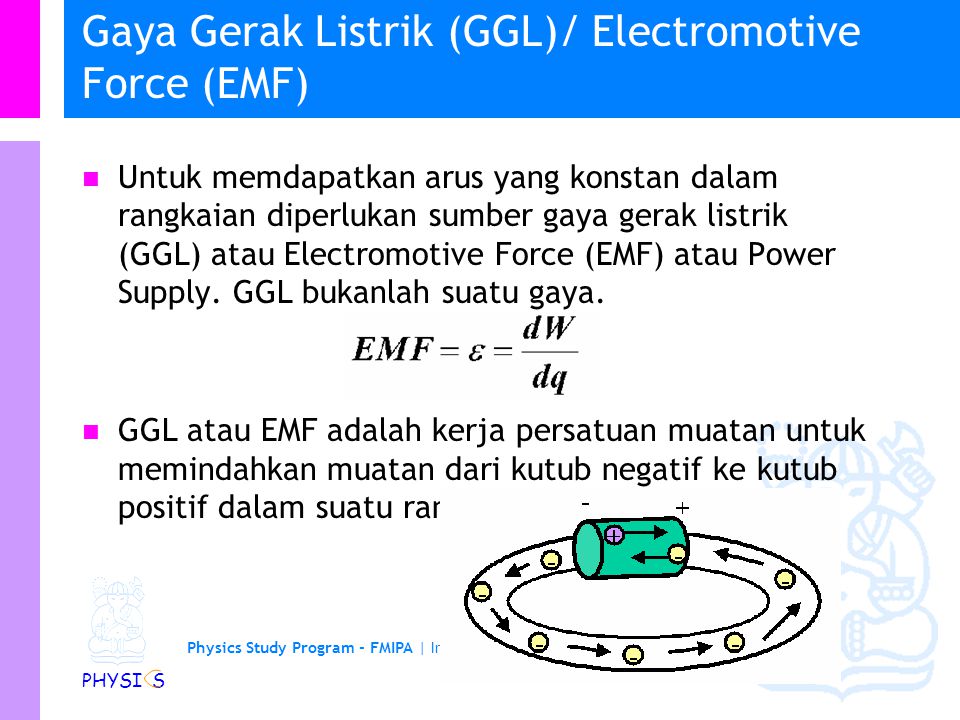 Gaya Gerak Listrik (GGL)/ Electromotive Force (EMF)