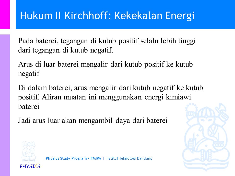 Hukum II Kirchhoff: Kekekalan Energi