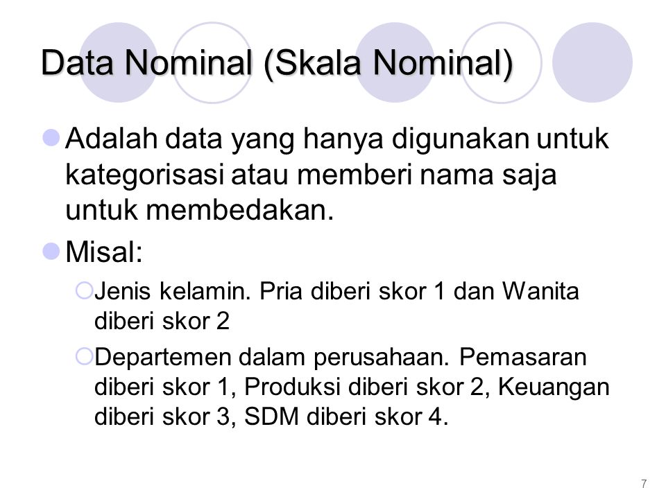 Data Nominal (Skala Nominal)