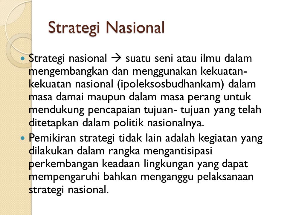 Strategi Nasional