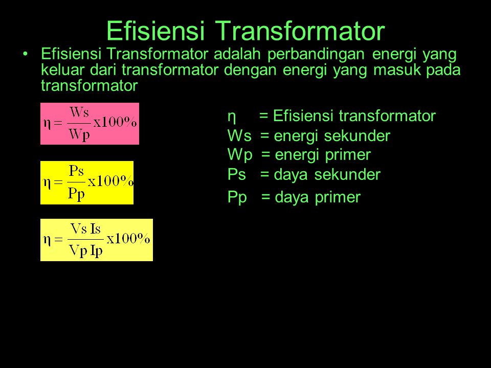 Efisiensi Transformator