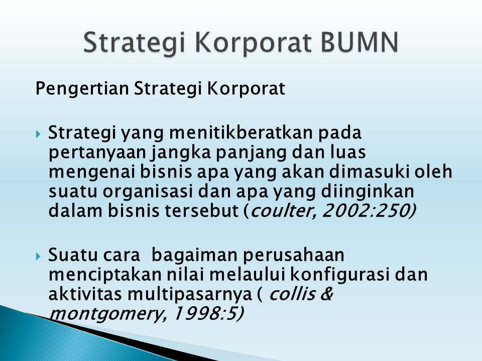 Strategi Korporat BUMN