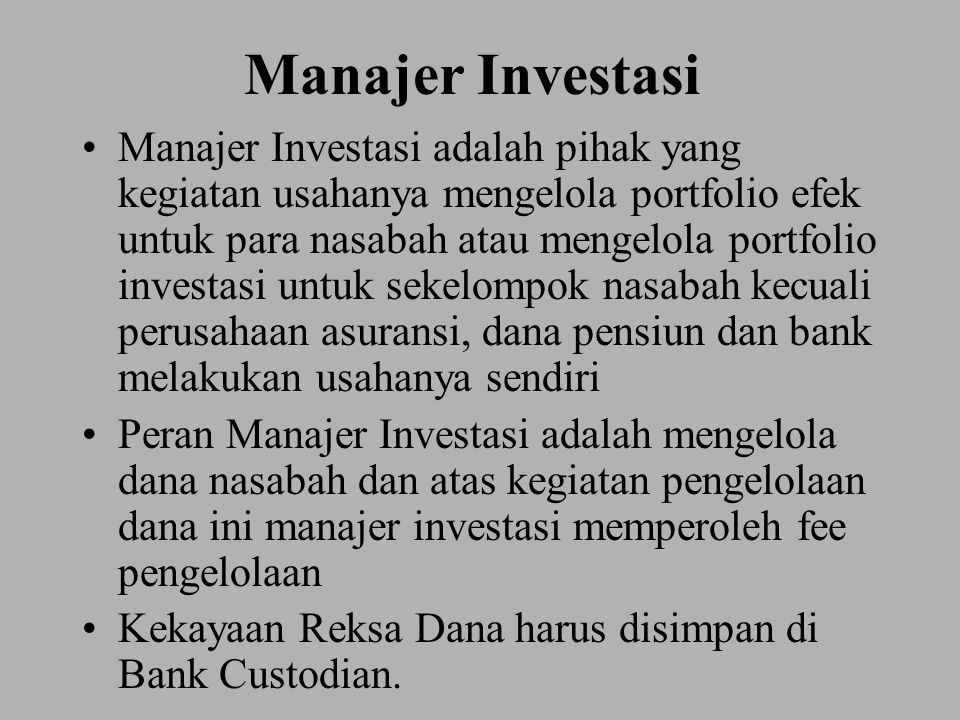 Manajer Investasi
