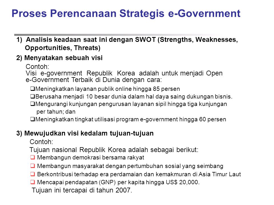 Proses Perencanaan Strategis e-Government