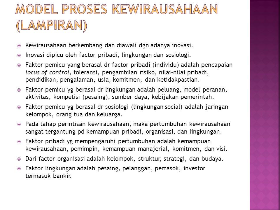 Model Proses Kewirausahaan (LAMPIRAN)
