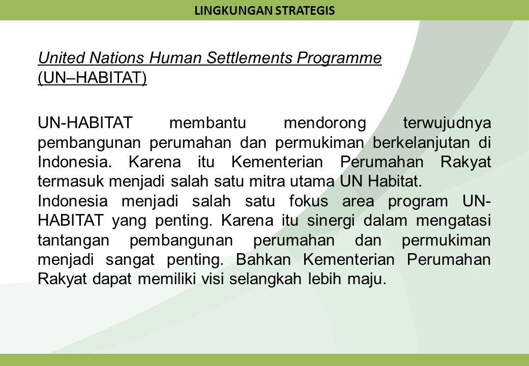 United Nations Human Settlements Programme (UN–HABITAT)