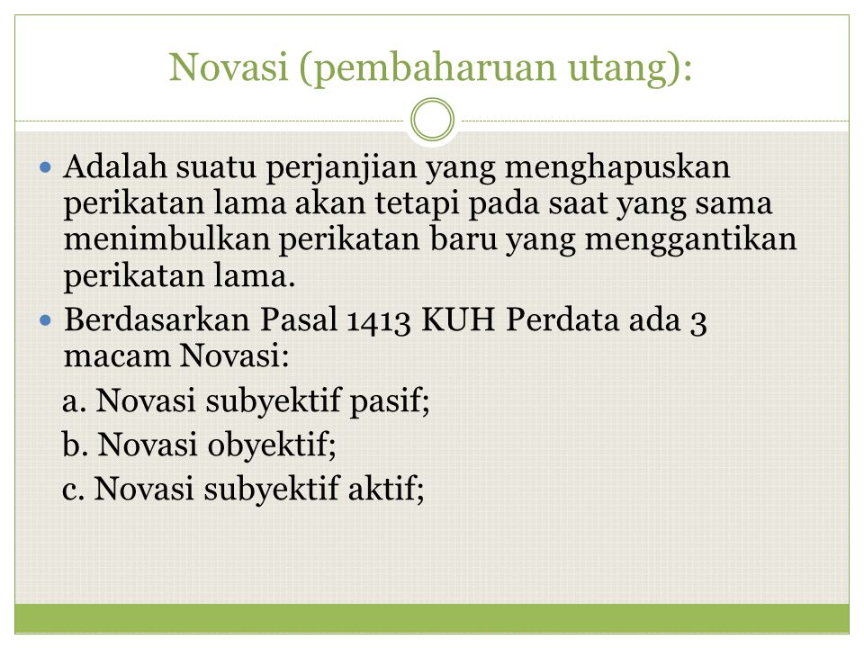 Novasi (pembaharuan utang):
