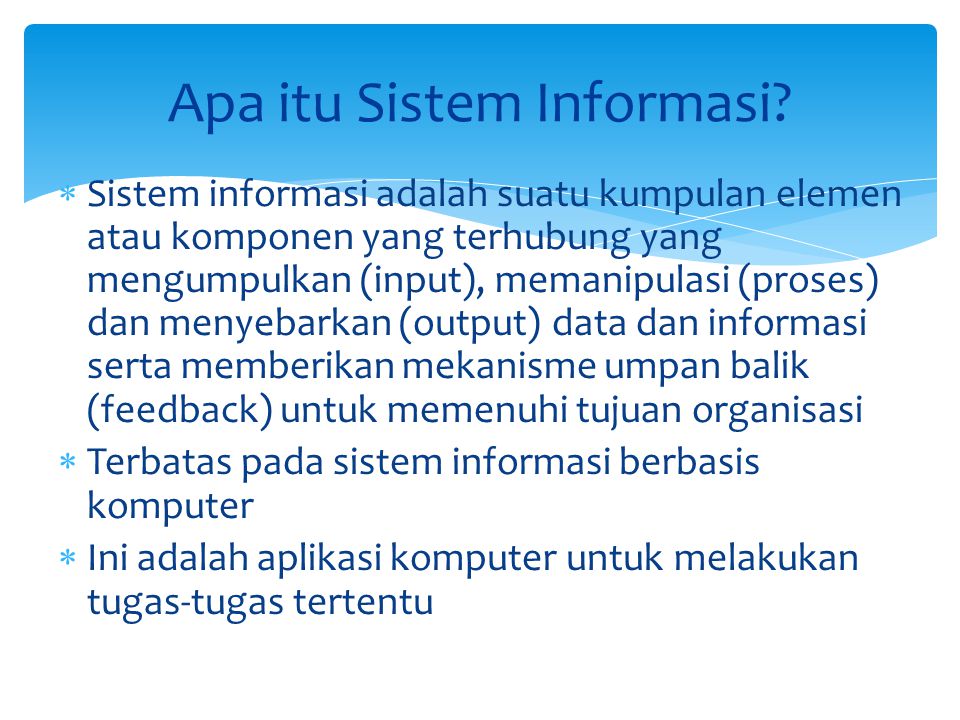 Apa itu Sistem Informasi