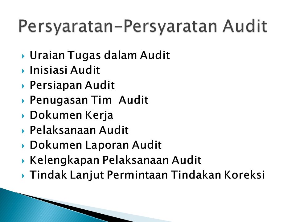 Persyaratan-Persyaratan Audit