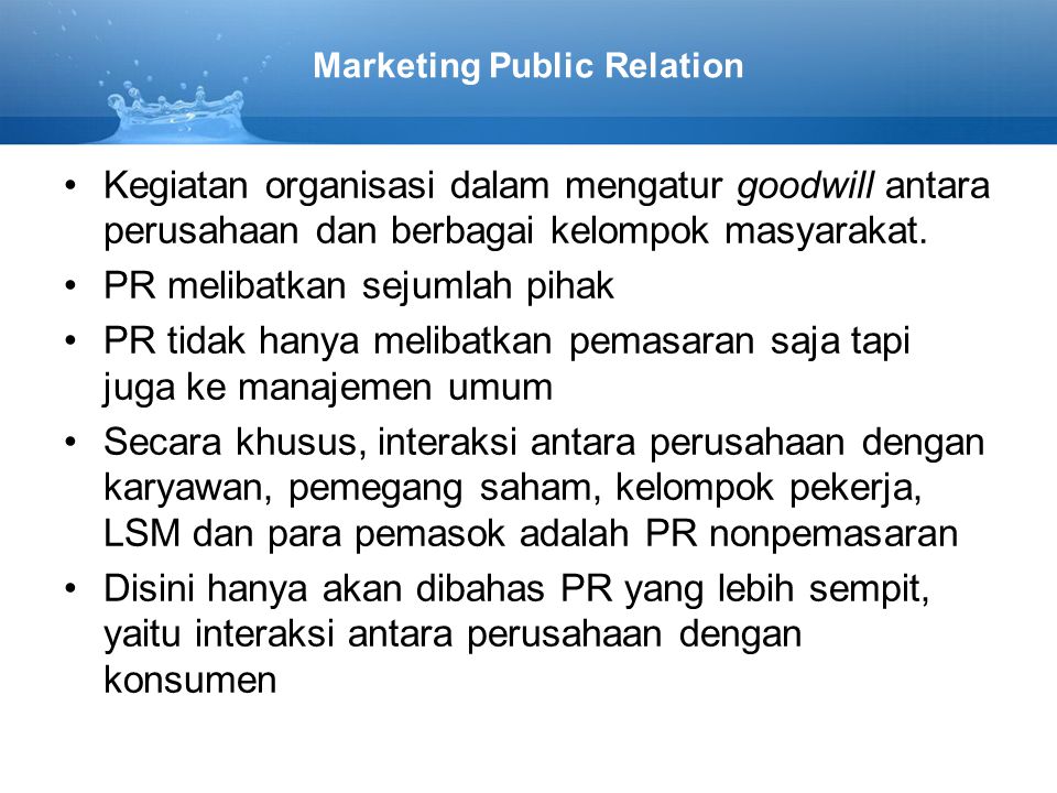Marketing Public Relation